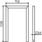 Lean-on hoop made of steel tube | Square tube 60 x 60 mm | without cross bar | total width: 750 mm | hot-dip galvanized